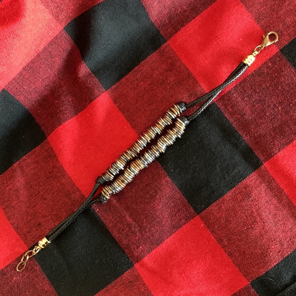 $5 add-on to any Bundle!! Or 3/$25 metal loops on leather bands bracelet - Picture 5 of 9